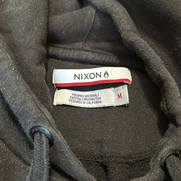 Nixon Black Logo Hoodie Medium - Picture 3 of 5
